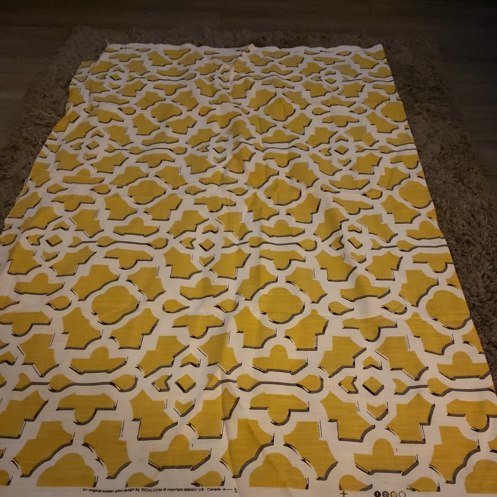 Richloom Yellow & Gray Fabric